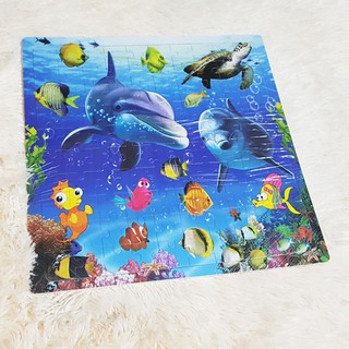 Tranh ghép 100 miếng đồ chơi lắp ráp