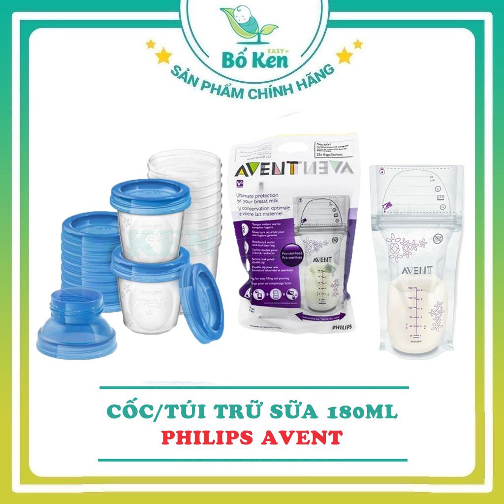 Shop Bố Ken Cốc Trữ Sữa VIA Philips Avent 180ml [Hàng chính hãng]