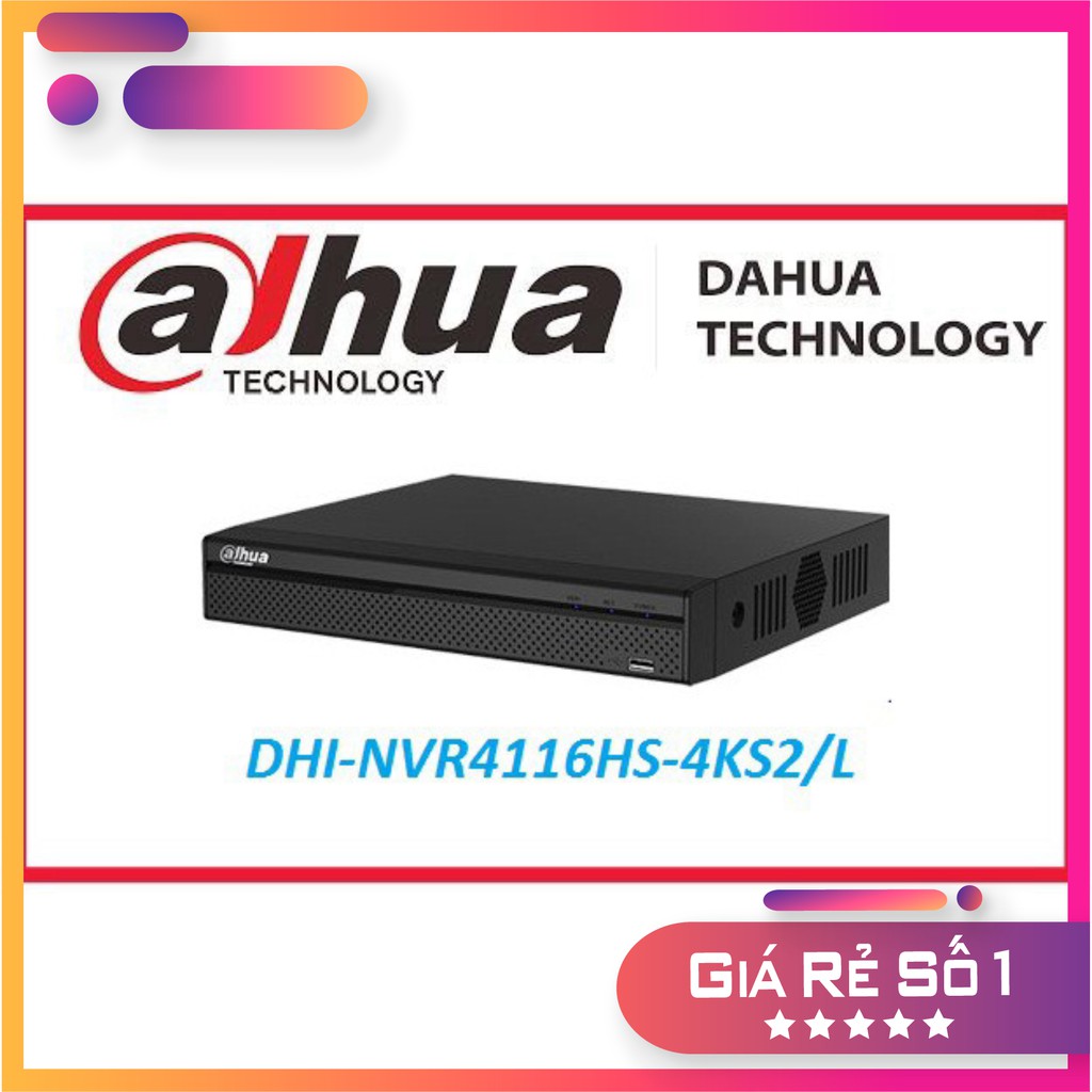 {FREESHIP} Đầu ghi hình 16 kênh DAHUA DHI-NVR4116HS-4KS2/L --- Giá siêu rẻ, bảo hành hàng hiệu 24 th