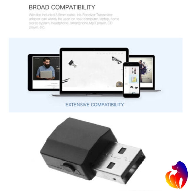 USB Thiết bị thu phát kết nối tín hiệu Bluetooth 5.0 AUX RCA USB 3.5mm 2 trong 1
