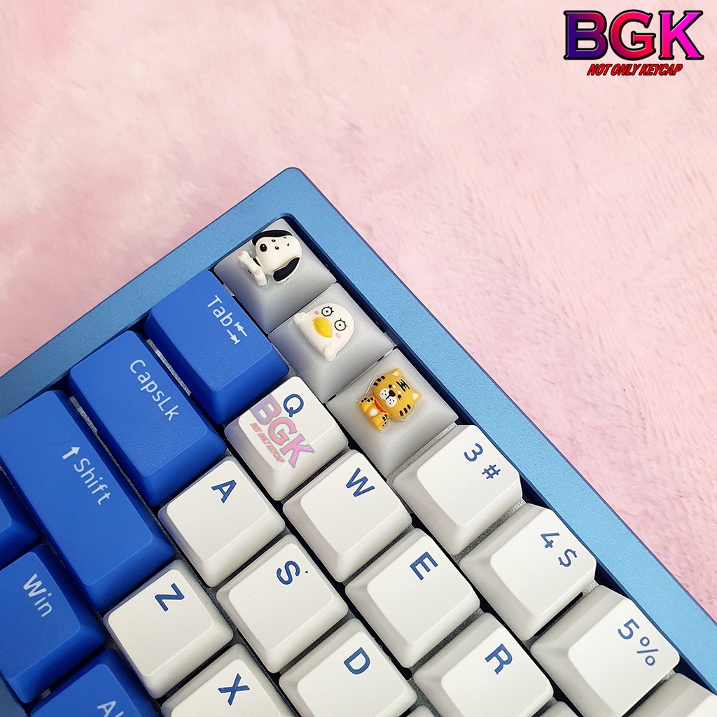 Keycap Artisan Nút Bàn Phím Cơ Những Con Thú Nhỏ Xinh Xuyên LED