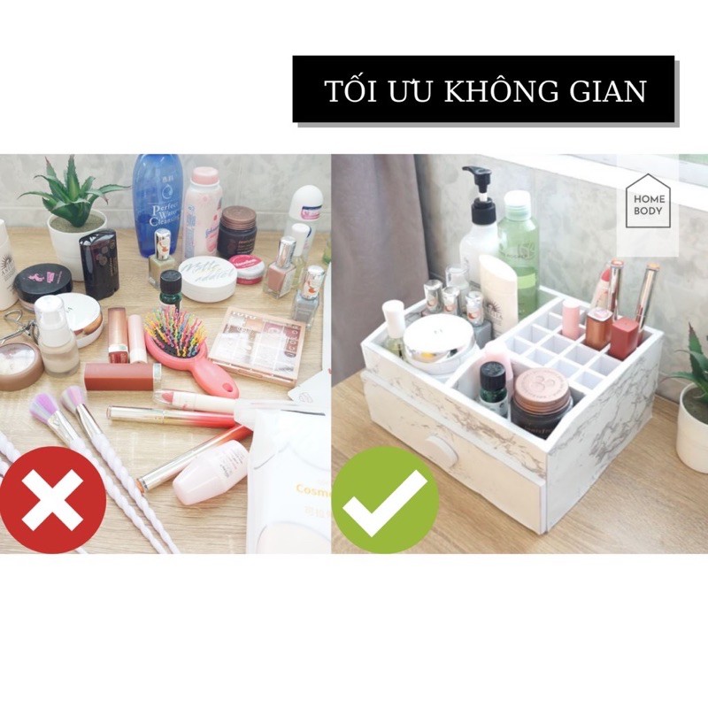 Kệ Mỹ Phẩm Thông Dụng Đại 35cm màu trắng