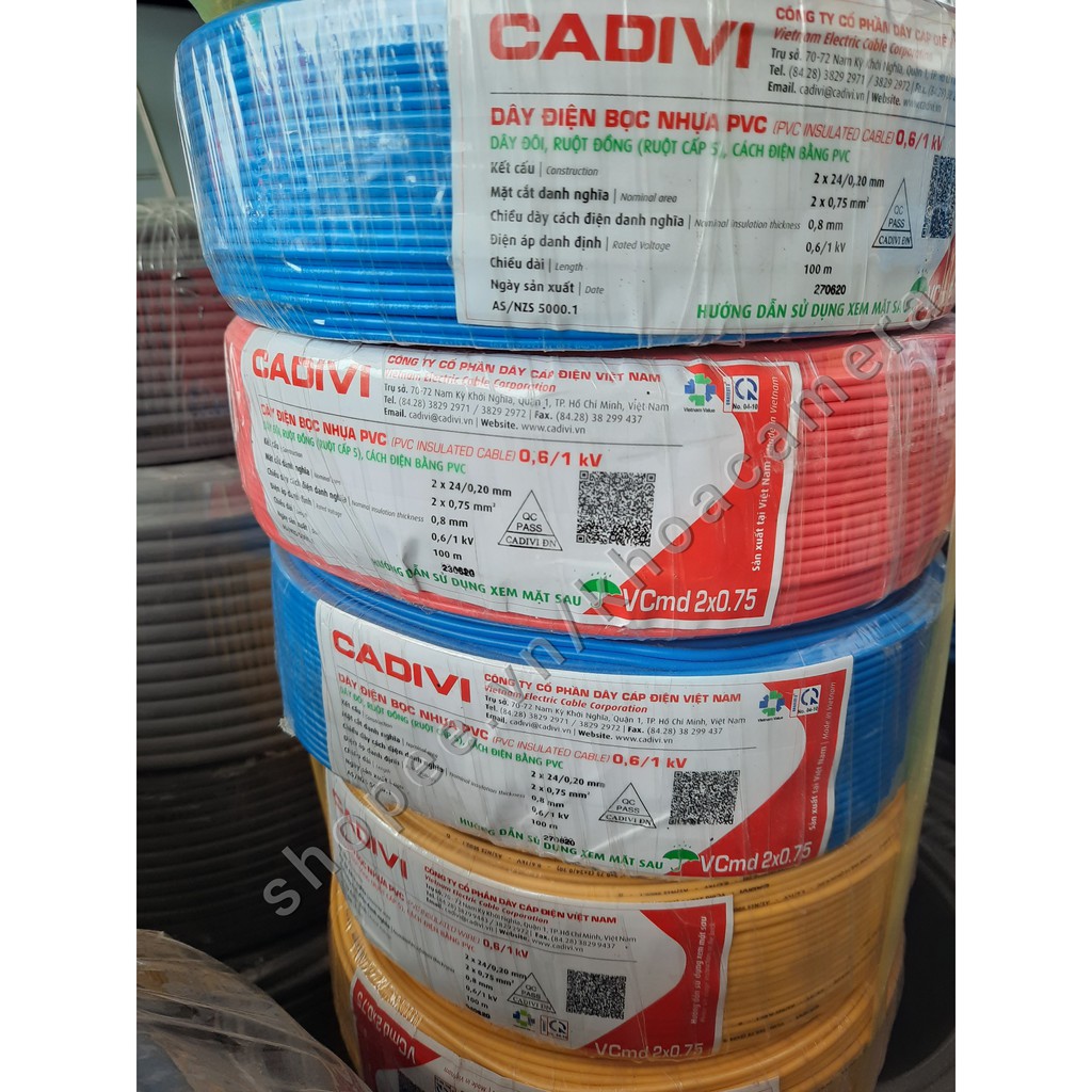 Dây điện Cadivi VCmd 2x0.75 - 0,6/1kV