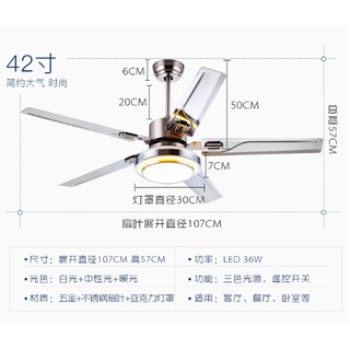 Quạt trần đèn 5 cánh phòng khách