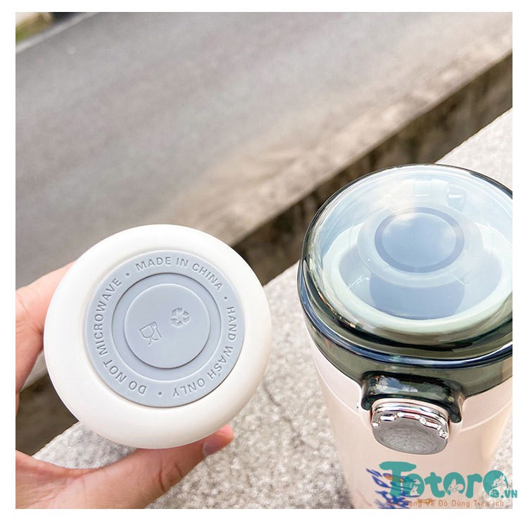 Bình giữ nhiệt Inox nắp cài Bình nước cute Thú cưng Phi hành gia Trái cây dễ thương