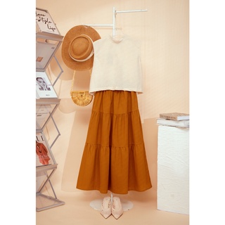MORI - Áo linen cổ trụ