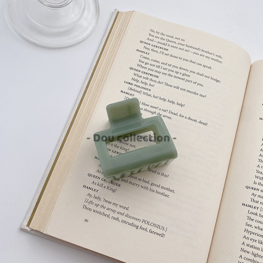[Nowship2h] Kẹp Tóc Càng Cua Nữ Đẹp Trơn Hình Vuông Mini Hottrend Phong Cách Hàn Quốc - Mã KT015