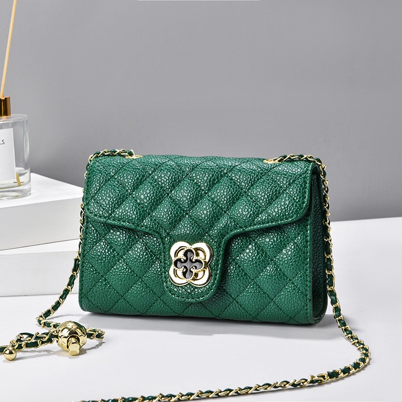 Túi Xách Đeo Vai Hình Vuông Cỡ Nhỏ Phong Cách Mới Phối Dây Xích Thời Trang Cho Nữ