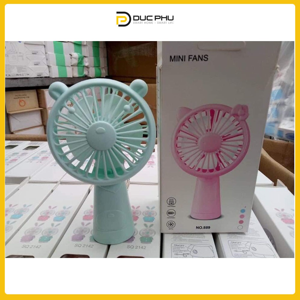 Quạt Tích Điện mini Fan A9, Để Bàn Nhỏ Gọn, Sạc USB Tích Điện Tiện Dụng, Sử Dụng An Toàn, Hót 2021