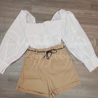 [CÓ SẴN] ❤️ SET ÁO SƠ MI TAY PHỒNG + QUẦN,KÈM NỊT