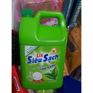 Nước rửa chén Lix trà xanh 4L