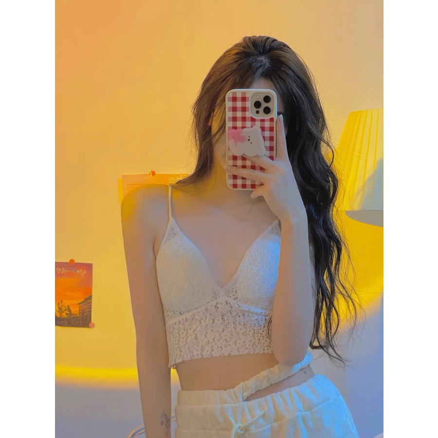 Áo Bra Hai Dây Phối Ren RANSHI Có Đệm Ngực Vải Mềm Mịn Siêu Thoáng Mát Siêu Sexy Dễ Mix Đồ - RPK013