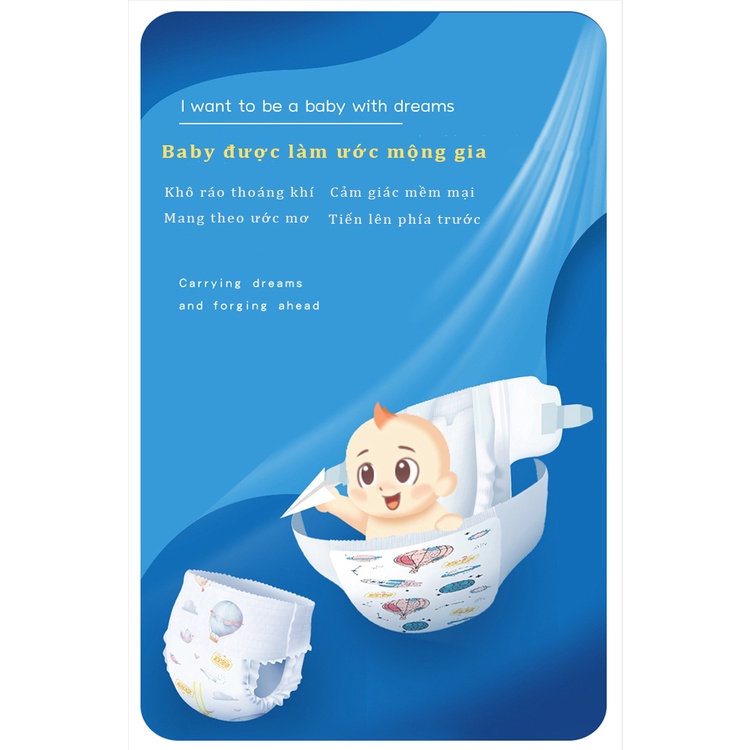 Bỉm Tã Dán YiYing Tả Sơ Sinh Cho Bé Trẻ Em Size S58/M48/L40 Newborn Nội Địa tã bỉm quần dán sơ sinh tã em be