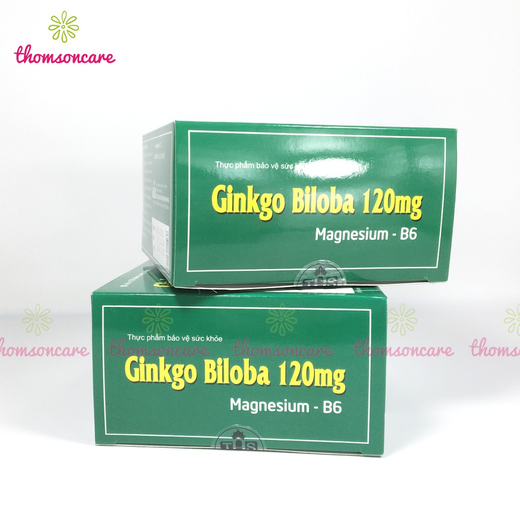 Ginkgo Biloba 120mg - cải thiện trí nhớ, giảm mất ngủ, hoạt huyết dưỡng não, có thêm Magie B6 - Hộp 100 viên.