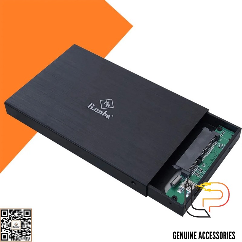 HỘP ĐỰNG Ổ CỨNG HDD,SSD 2.5 BAMBA B1 - BOX HDD,SSD 2.5 CHUẨN 2.0 BAMBA B1 VỎ NHÔM MÀU ĐEN