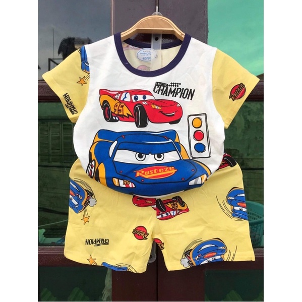 Bộ cộc tay xuất Hàn cho bé trai size 8-15kg