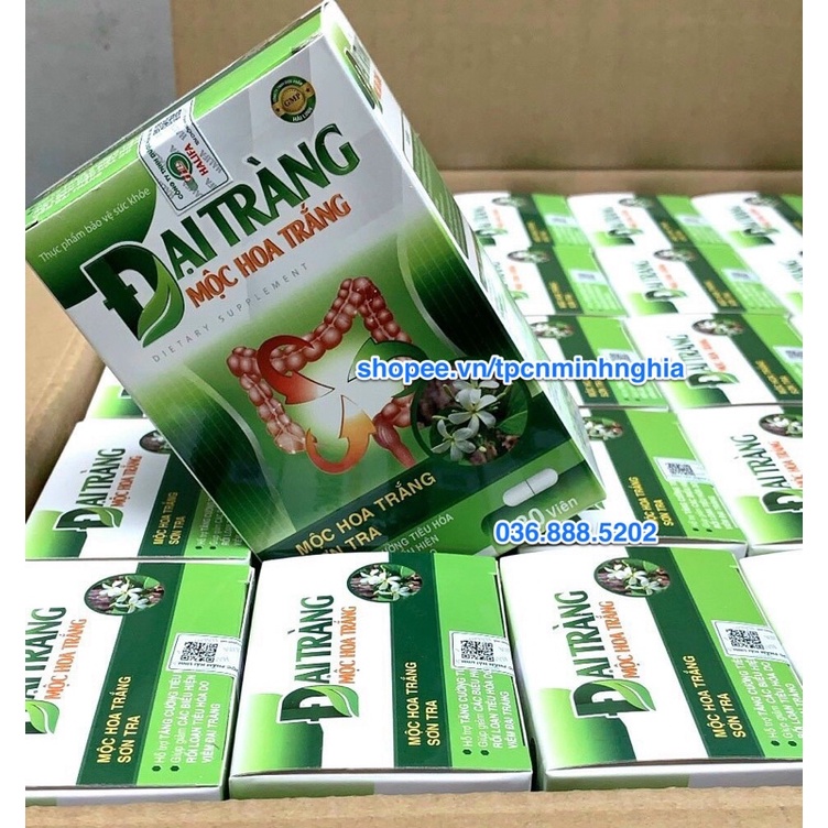 Viên uống ĐẠI TRÀNG HOA MỘC TRẮNG - Dành cho người bị viêm đại tràng, đại tràng co thắt - Hộp 30 viên