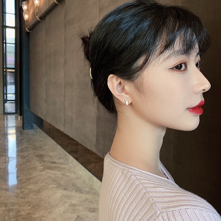 Bông Tai Mạ Bạc 925 Đính Đá Zircon Xinh Xắn Thời Trang