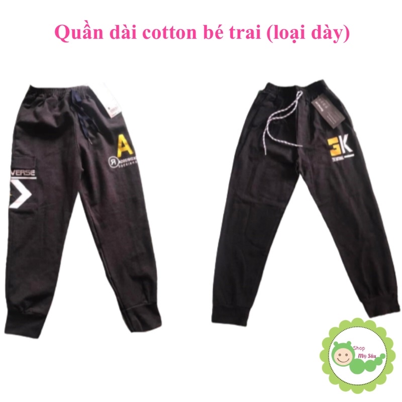 {22-55kg} Quần Dài Thu Đông bé trai size đại (chất cotton nỉ)