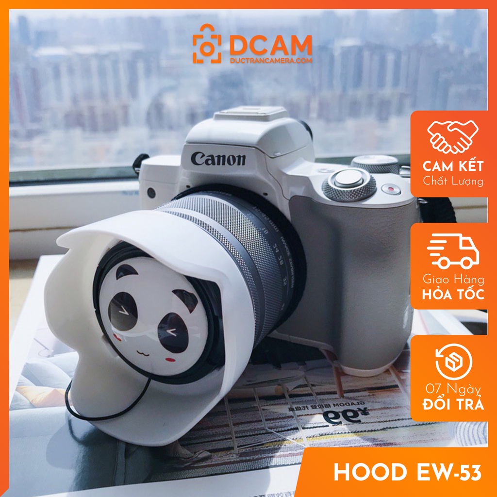 Hood EW-53 trắng loa che nắng cho lens EF-M 15-45mm