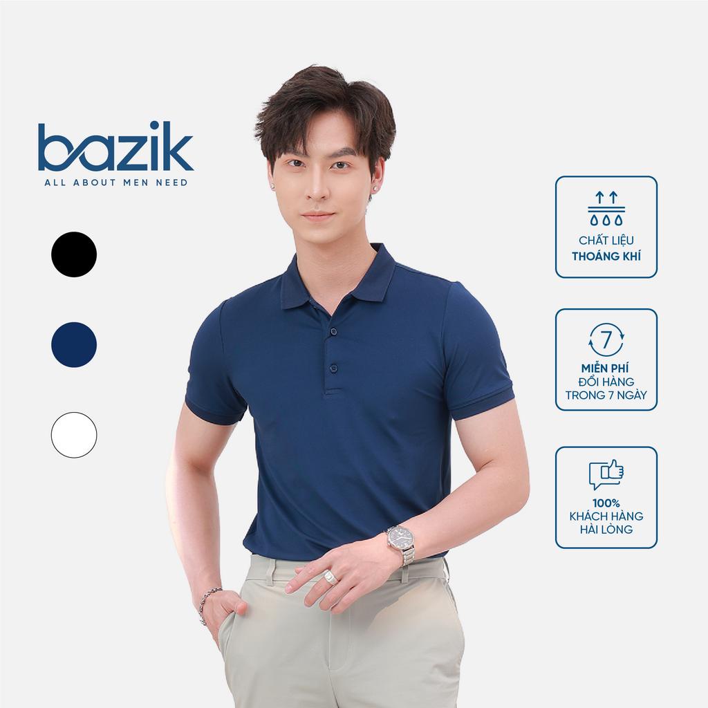 Áo polo nam Bazik chất liệu CoolAir mới 2023 co giãn 4 chiều khô thoáng chống nhăn cao cấp