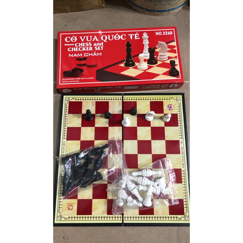 Cờ vua, cá ngựa nam châm to (35*35 cm)