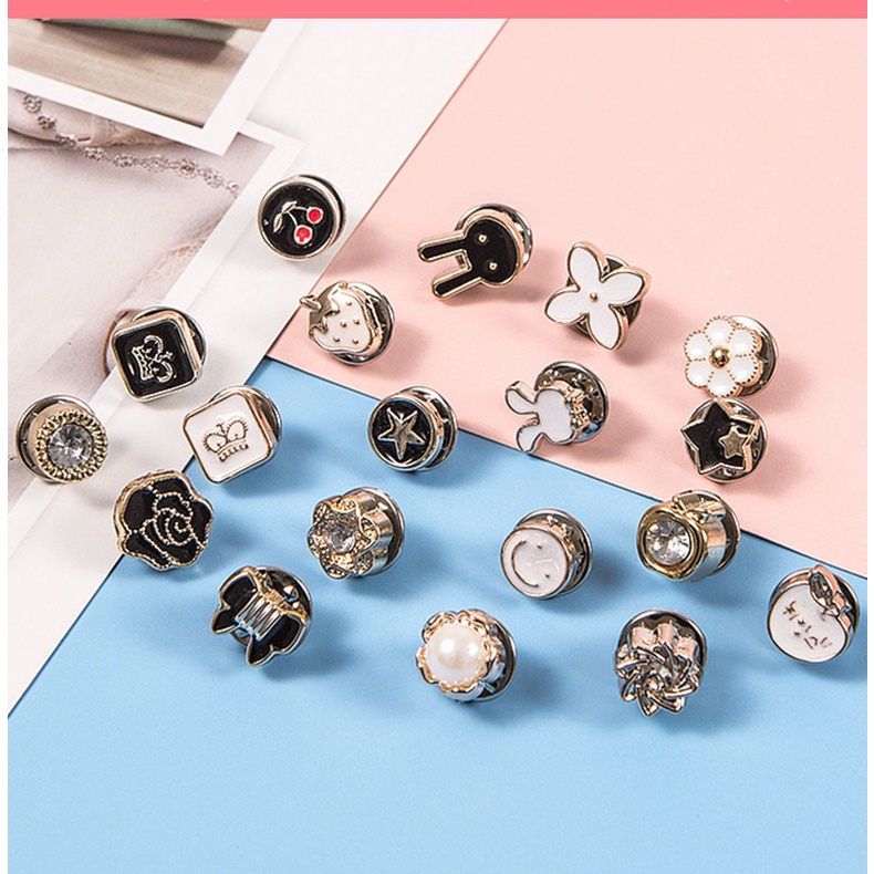 Set 10 Nút Khóa Có Thể Tháo Rời Chống Chói Chuyên Dụng