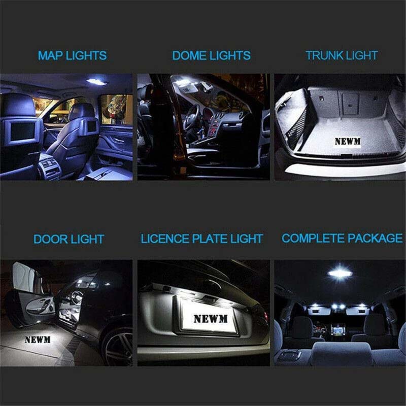 Set 14 Đèn LED Gắn Trần Xe Hơi Đa Năng