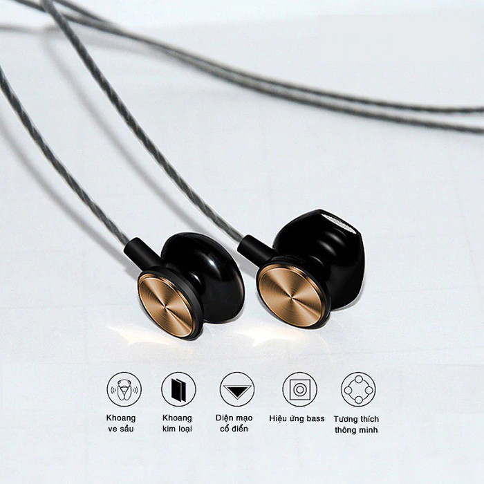 Tai nghe xoắn ốc Ossan Moza-02 âm thanh êm dịu chân cắm 3.5 | BigBuy360 - bigbuy360.vn