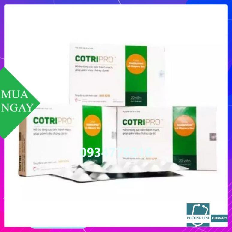 [CHÍNH HÃNG] VIÊN UỐNG COTRIPRO - CO BÚI TRĨ, NGỪA TÁO BÓN, BỀN VỮNG THÀNH MẠCH