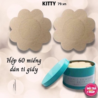 Hộp dán ti giấy miếng dán nhũ hoa 60 miếng kt0121