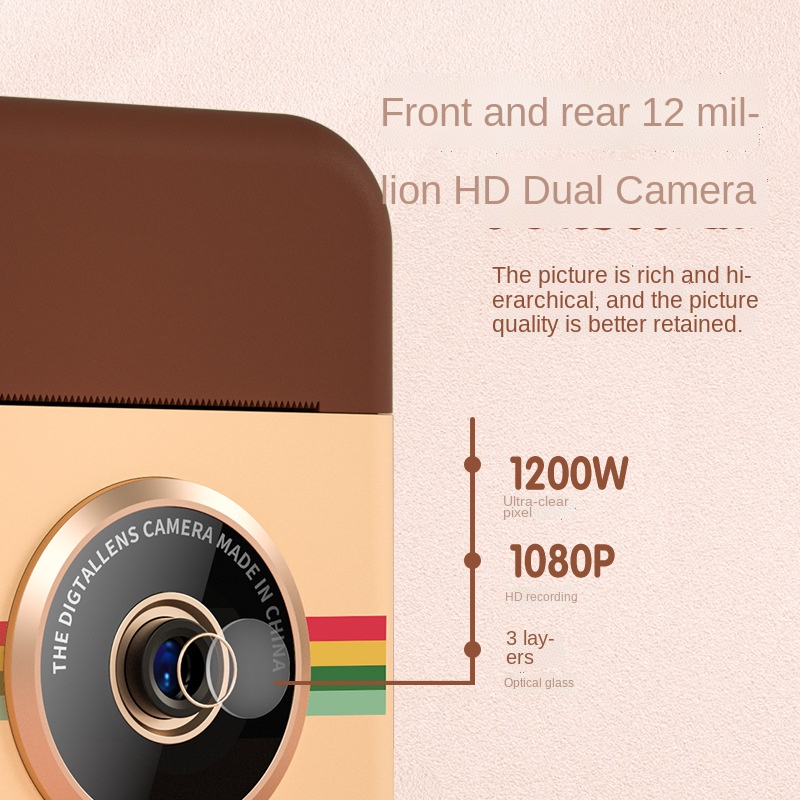 ✨Cổ Phiếu Sẵn Sàng✨ Máy Ảnh Kỹ Thuật Số Polaroid Kỹ Thuật Số Mini In Ảnh HD Dành Cho Trẻ Em P1 WiFi