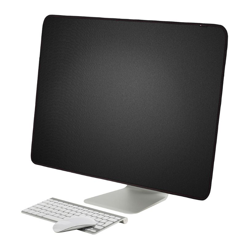 Bao Da PU Màu Đen Chống Bụi Bẩn Thời Trang Sang Trọng Cho iMac 21 / 27 &quot;