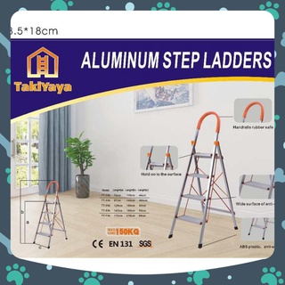 Thang nhôm ghế tay vịn khung inox bậc nhôm siêu nhẹ TAKIYAYA 3,4,5,6,7 bậc - BH 6 tháng -  chính hãng