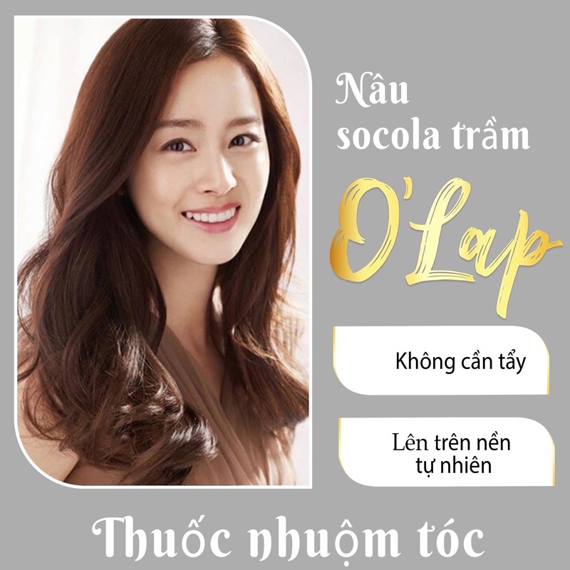 Thuốc nhuộm tóc nâu socola trầm không tẩy tại nhà chính hãng OLAP OL47