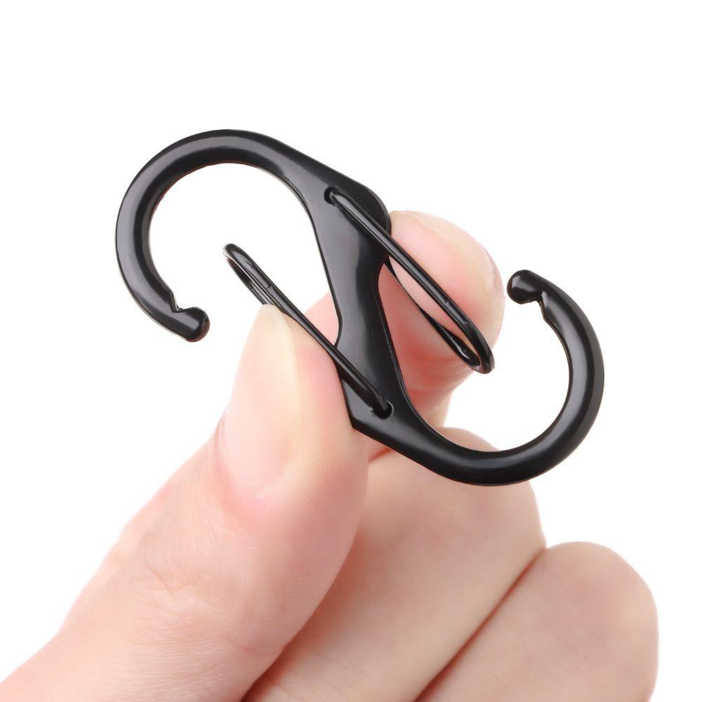 ESPO 10pcs Zinc Alloy Carabiner Durable S Type Outdoor Camping Backpack Buckle