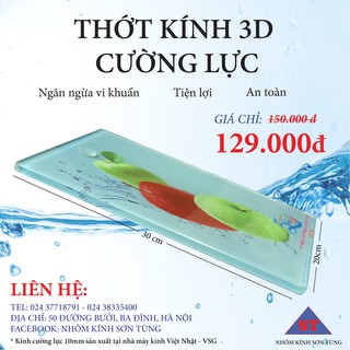(CHÍNH HÃNG VSG- FREESHIP) Thớt kính cường lực 20X30cm