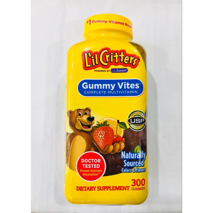 Kẹo Dẻo Bổ Sung Vitamin Gấu Lil'Critter Gummy Vites Multivitamin Complete Cho Trẻ Từ 2 Tuổi 300 Viên