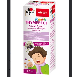 (Hàng chính hãng ,Đức) Siro giảm ho DoppelHerz Kinder Thymepect (giảm ho cho trẻ từ 1 tuổi...)