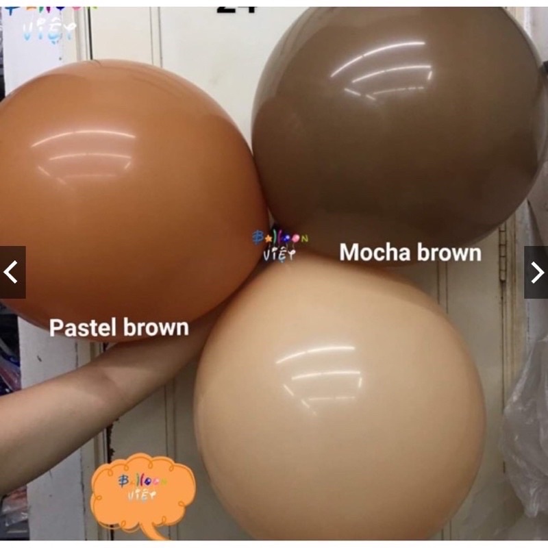 Set 50 bóng tone nâu tây trang trí sinh nhật, party