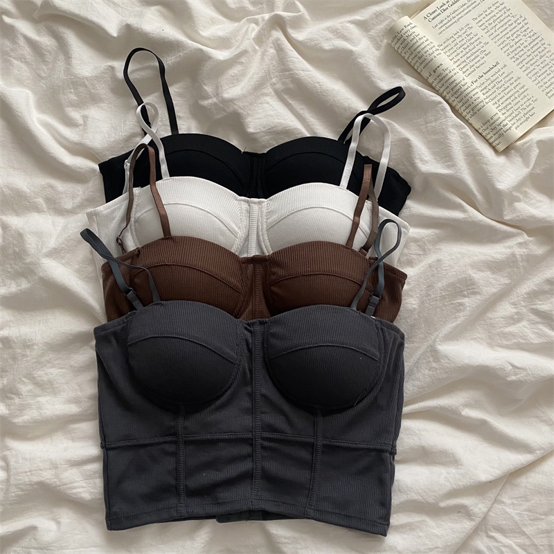 Áo lửng Xiaozhainv không tay 4 màu thời trang quyến rũ cho nữ