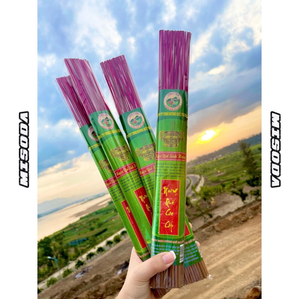 Nhang quế cao cấp Hương Quế Trà Bồng thẻ 50 nén, mùi hương dễ chịu, thành phần tự nhiên, an toàn sức khỏe