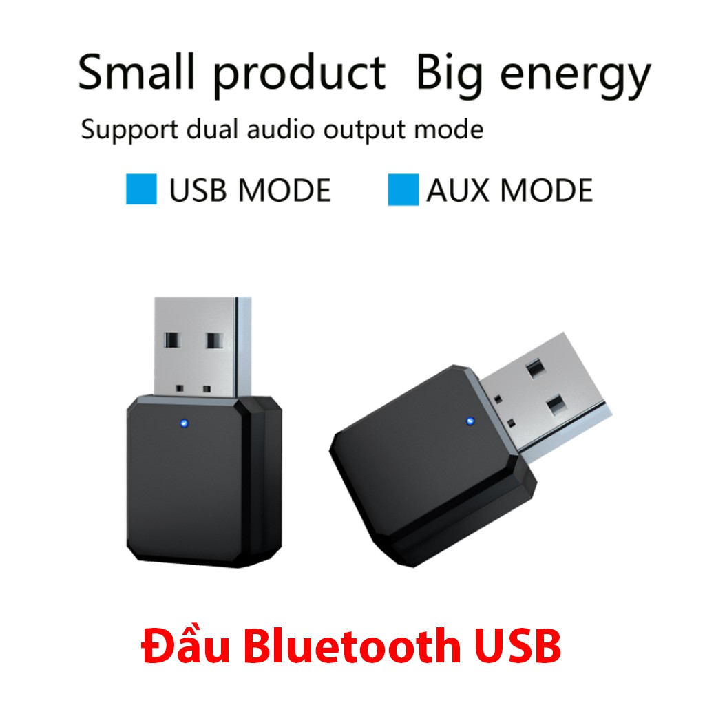 USB Bluetooth 5.0 phát nhạc trên ô tô, cắm vào cổng audio in trên màn hình, đài FM trên ô tô để phát nhạc từ điện thoại