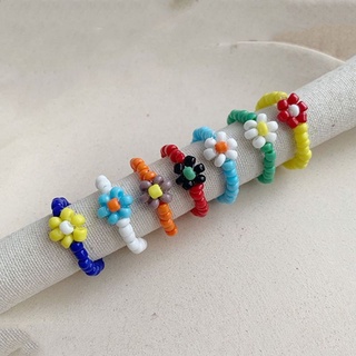 Nhẫn Hạt Cườm Nhiều Màu Handmade