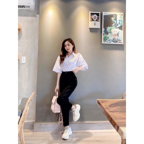 [ Sale 50%] Quần Tây đơn giản lưng cao mã 990