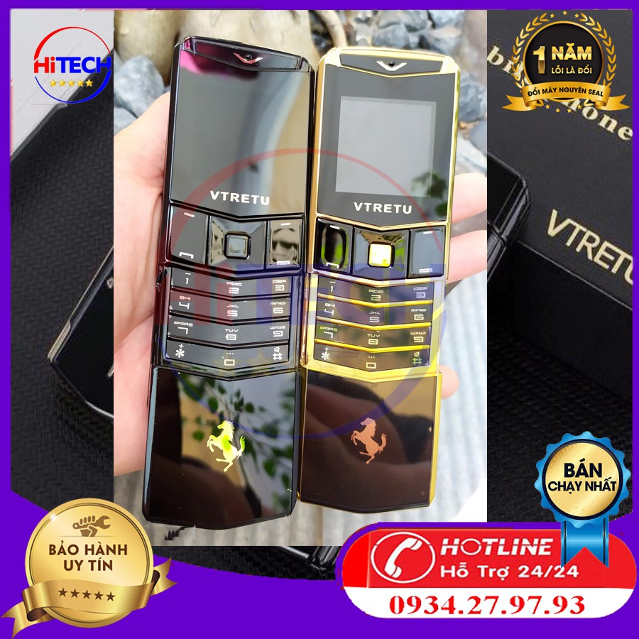 Điện thoại VTRETU V05 nắp trượt MÀU VÀNG siêu sang trọng THIẾT KẾ ĐẲNG CẤP BẢO HÀNH 1 NĂM