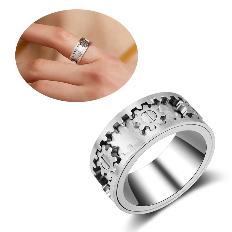 Nhẫn Cưới Bằng Thép Titan Xoay Được Giúp Giảm Căng Thẳng