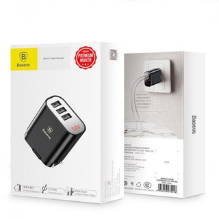 Sạc Baseus NRT-DY033C 3 cổng USB có Led