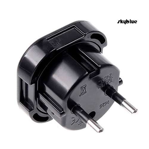 [SK]Travel UK to EU Euro Plug AC Power Charger Adapter Converter Socket Black