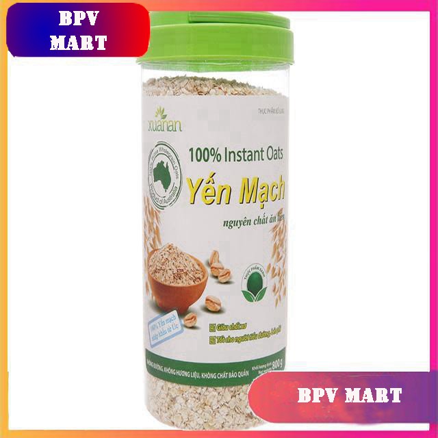 Yến mạch nguyên chất ăn liền Xuân An hộp 800g - BỘT YẾN MẠCH